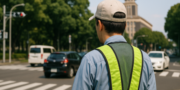 名古屋市で実施中の交通量調査の現場風景