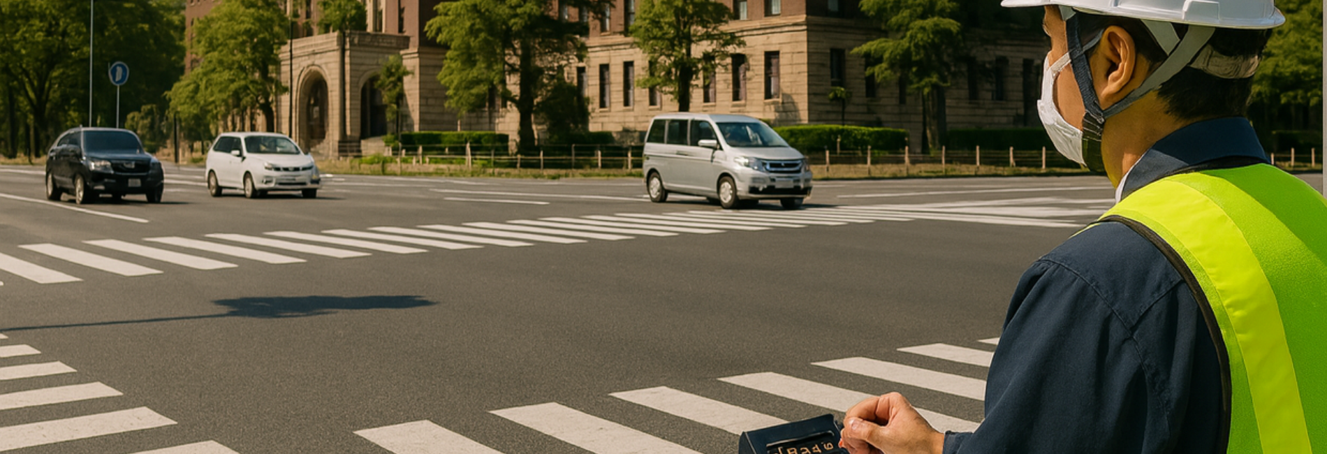 名古屋で交通量調査している